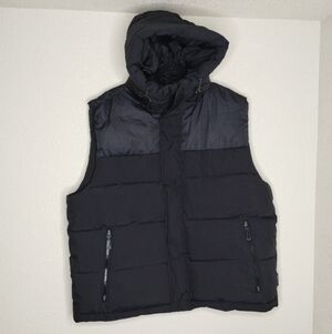 NOIZE Luca Short Length Puffer Vest In Black Men's Size XL